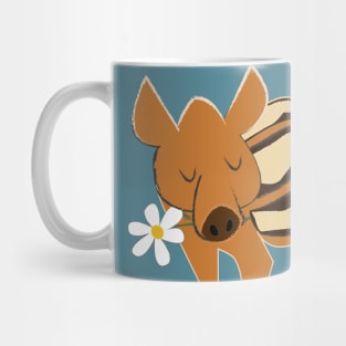 Little boar with a flower #1 Mug